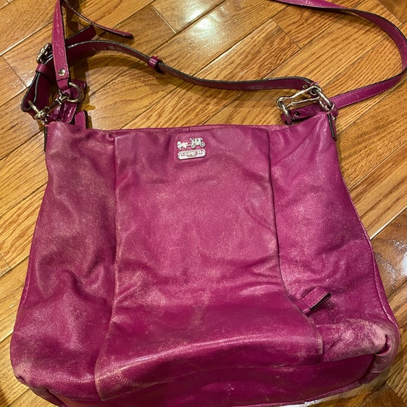 Coach purse. Pink. Hardware still looks nice. Lots of good use. - Picture 1 of 7